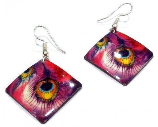 PEACOCK - Contemporary Women Earrings Jewelry Hook Drop Dangle Fashion Gift N16